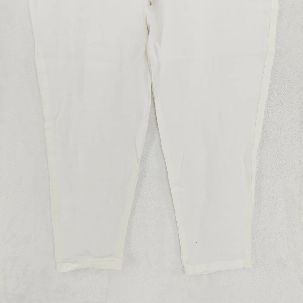 H&M White Linen High Rise Pajama Pants 5075